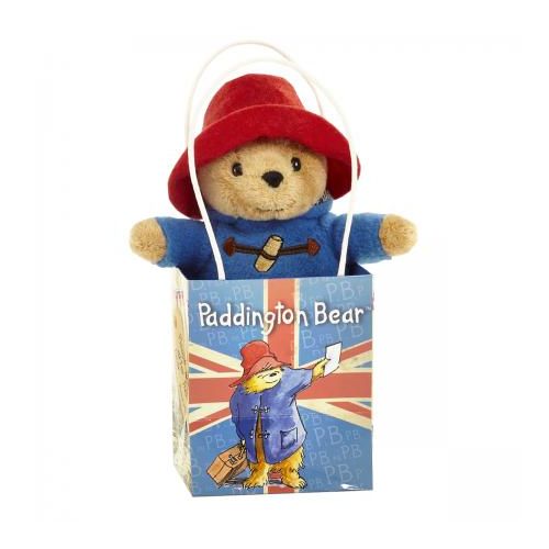 Classic Paddington Bear in Union Jack Bag - Cozy Plush Pick